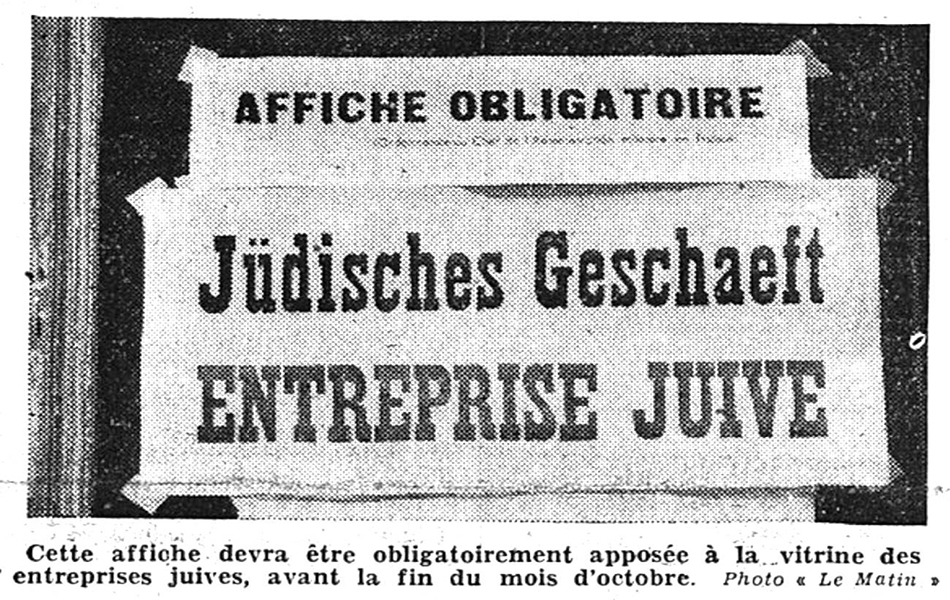 La promulgation du « statut des Juifs » par le régime de Vichy 