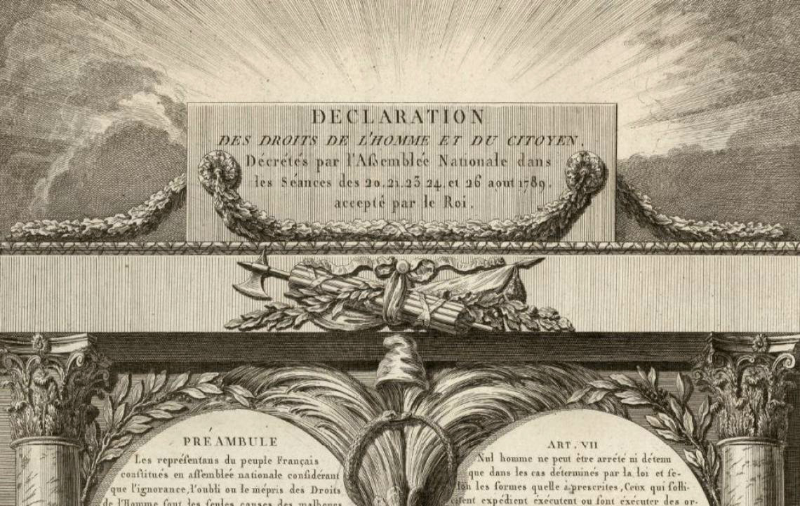 La Déclaration des droits de l'homme et du citoyen de 1789